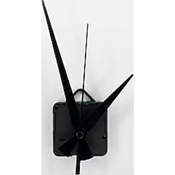 Akar Saat Mekanizması Sessiz Duvar Saat Mekanizması 16 Mm Şaft -Modern Siyah akrep-yelkovan-saniye-askılı