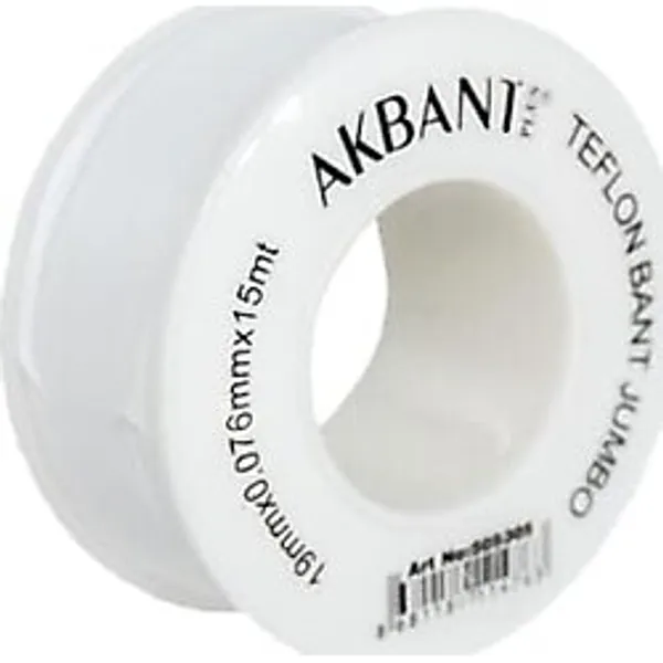 Akbant 505305 Jumbo Geniş Teflon Bant 19MM x 0.076MM x 15MT