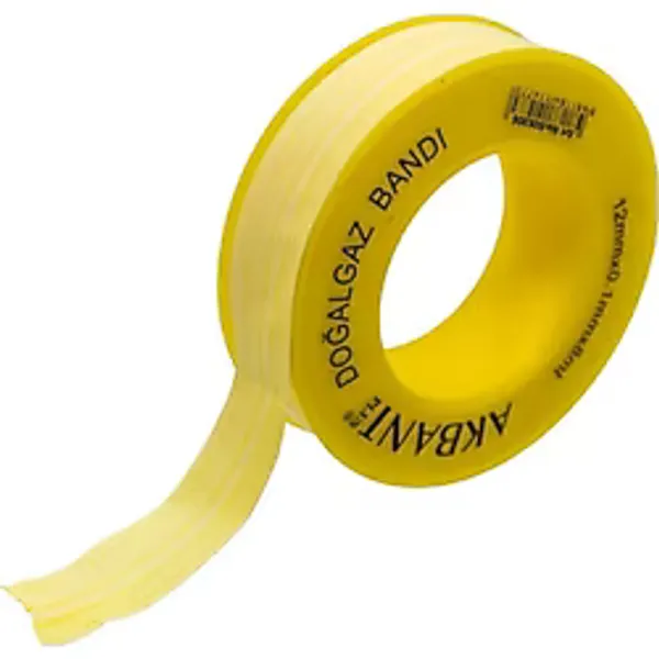 Akbant 505306 Sarı Doğalgaz Teflon Bant (Gazlar İçin) 12Mm X 8Mt (553623049)