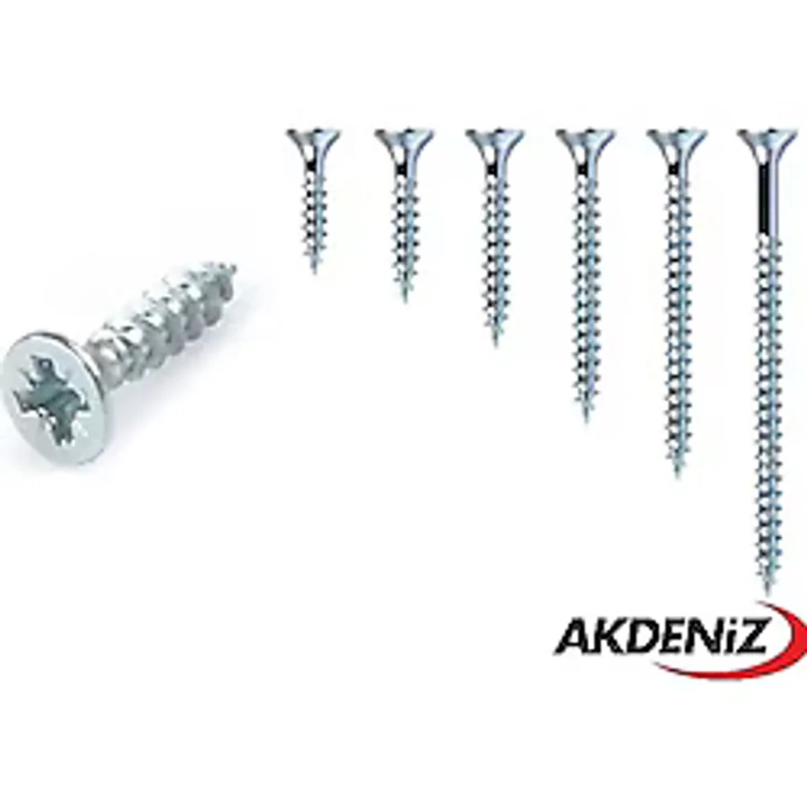 Akdeniz 4.0X50 Sunta Vidası Çinko 500 Adet
