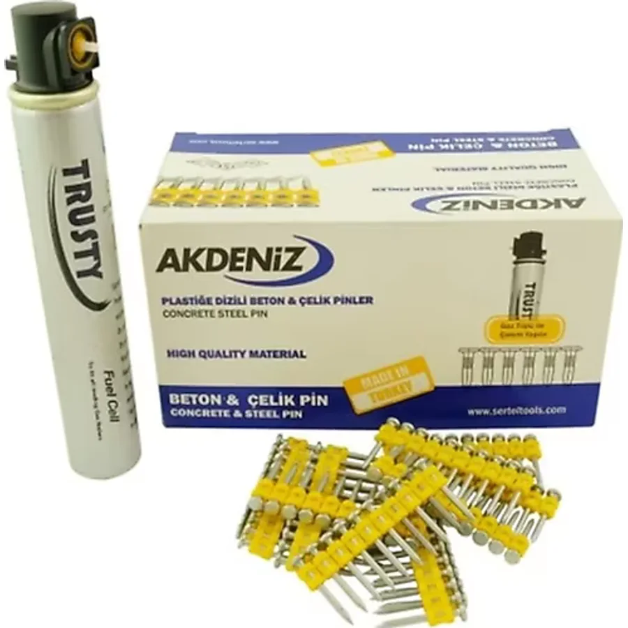 Akdeniz Gazlı Çivi Tabanca Çivi+Gaz ( Pin Gaz ) Akdeniz Tg30 2.9X27 MM