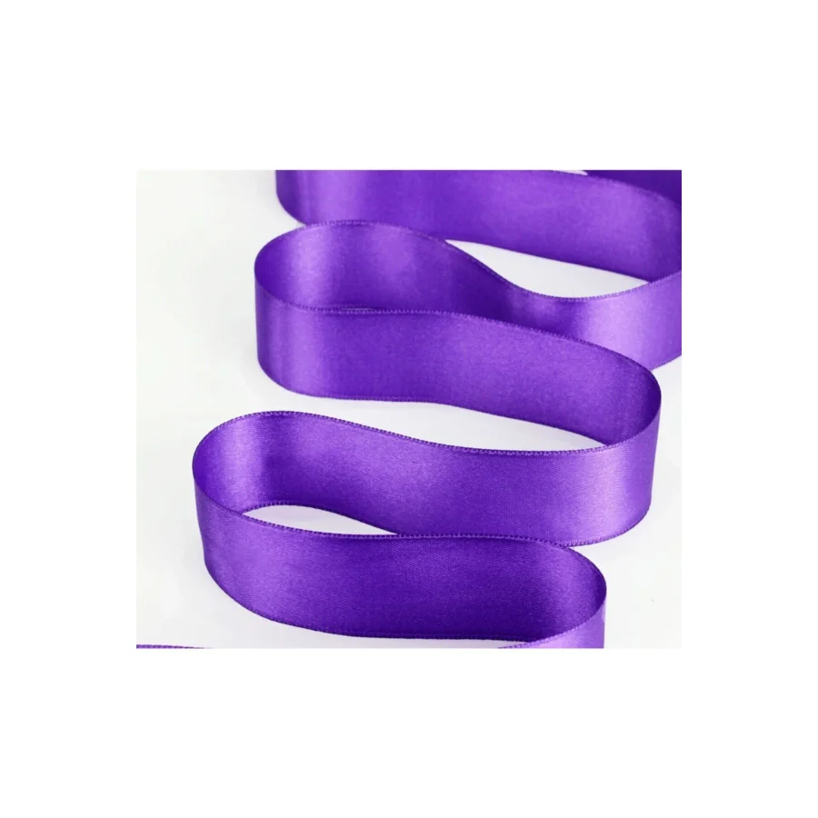 Aker Hediyelik Mor Saten Kurdela 3cm 10m Kırmızı Saten Kurdele Şerit - 3cm Saten Kurdela