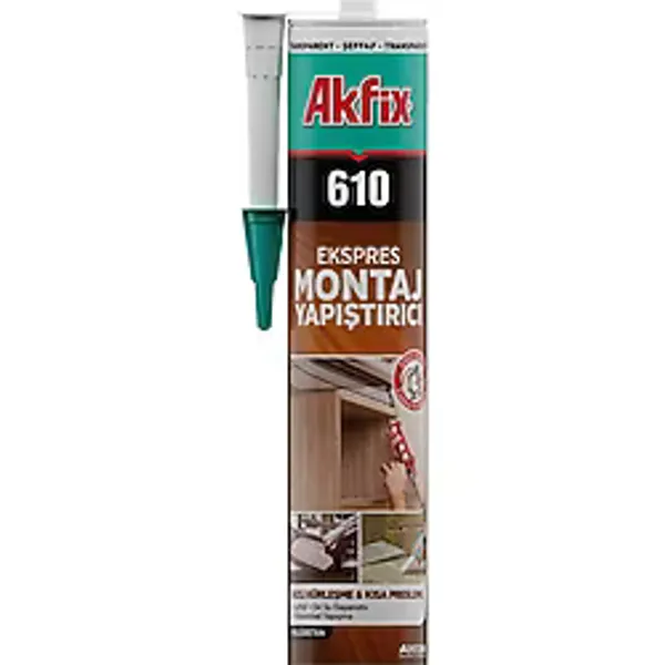 Akfix 610 Pu Dolap Toplama Yapıştırıcısı Sıvı Çivi 280 Ml Şeffaf