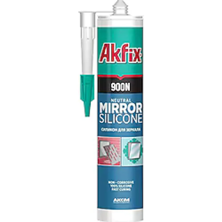 Akfix 900N 280 ml Şeffaf Ayna Silikonu