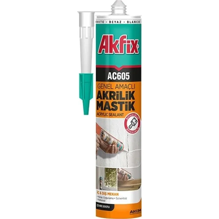 Akfix AA002 AC605 Beyaz 500 gr Akrilik Mastik