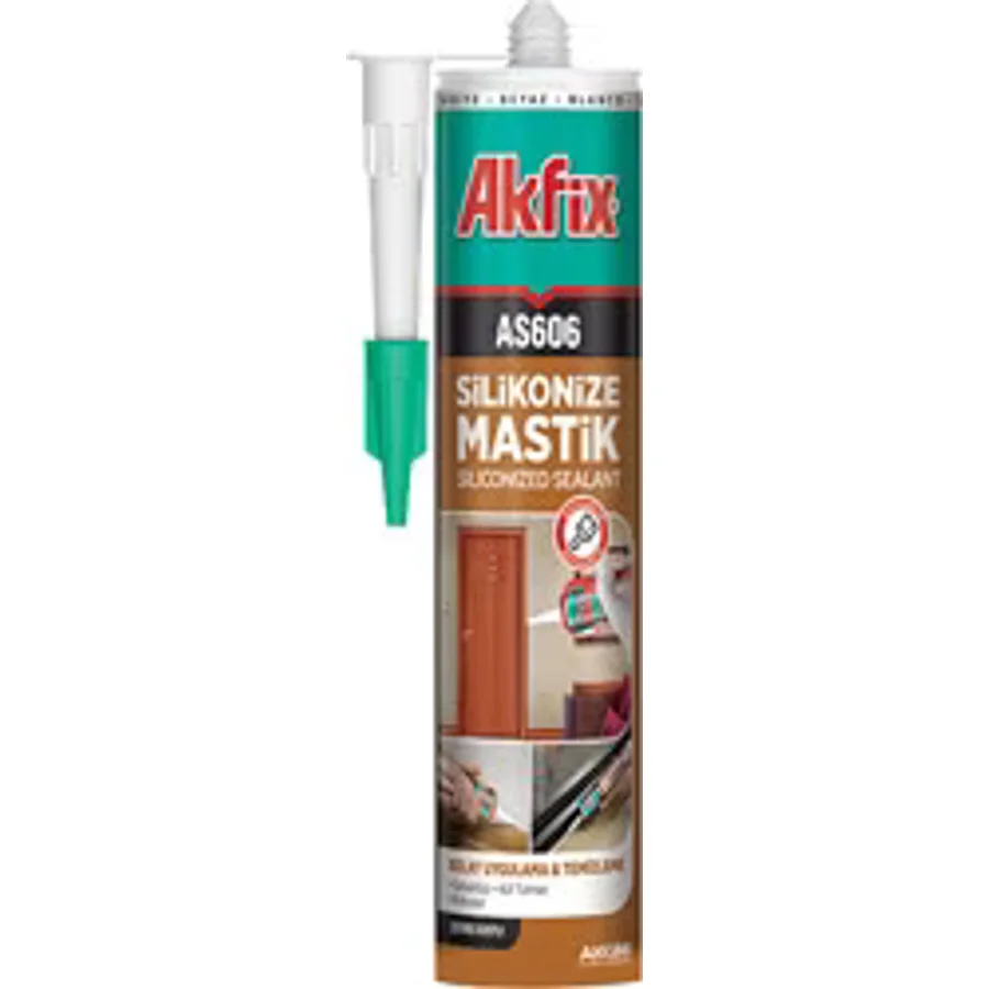 Akfix AS606 500 gr Siyah Silikonize Mastik