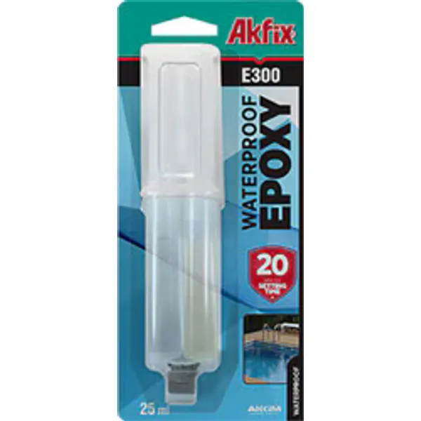 Akfix E300 25 ml Suya Dayanaklı Epoksi Yapıştırıcı Şırınga