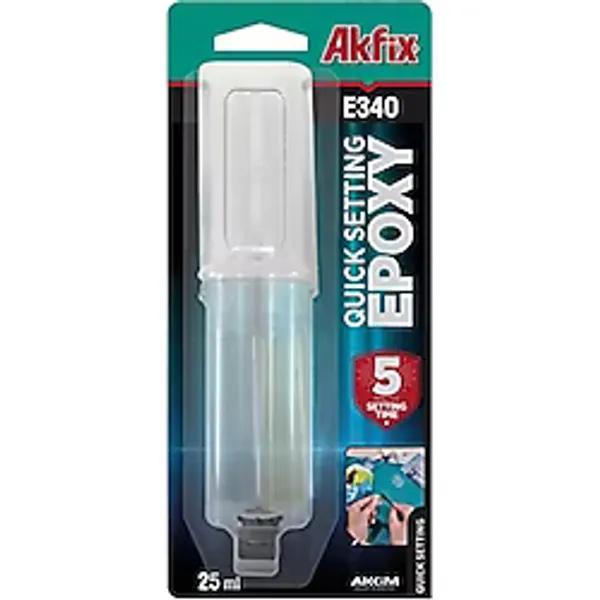 Akfix E350 Hızlı Epoksi Yapıştırıcı Şırınga 25Ml