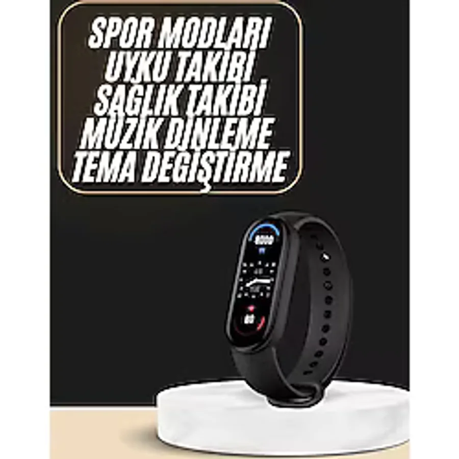 Akıllı Bileklik Android ve İOS Uyumlu Bildirim ve Çağrı Görme Spor Takibi