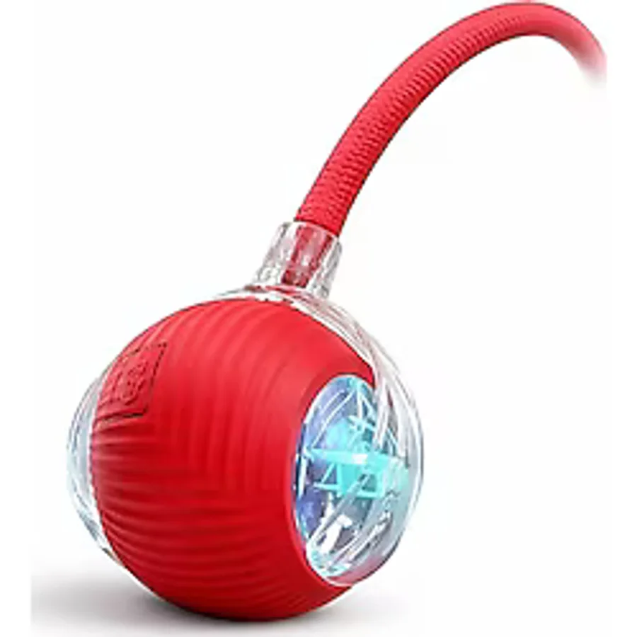 Akıllı Kedi Oyuncağı USB Şarjlı LED Işıklı 3 Modlu Otomatik Hareketli Top - USB Şarjlı LED Işıklı Hareketli Top - Çok Renkli