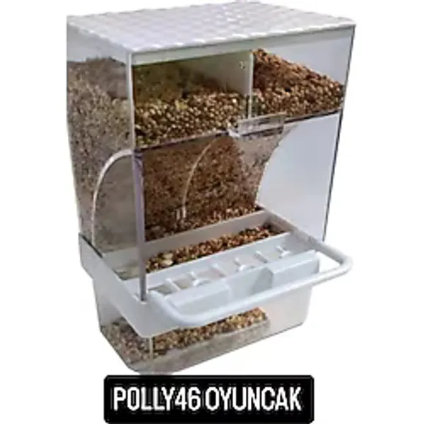 Akıllı Kuş Yemliği Taban Hazneli Beyaz 1 Adet