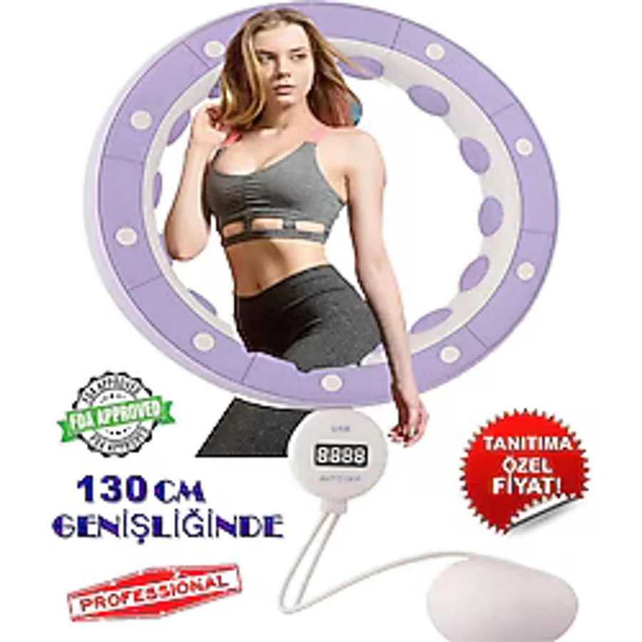 Akıllı LCD Ekranlı Egzersiz Çemberi Plates Egzersiz Halkası Bel Inceltme Çemberi