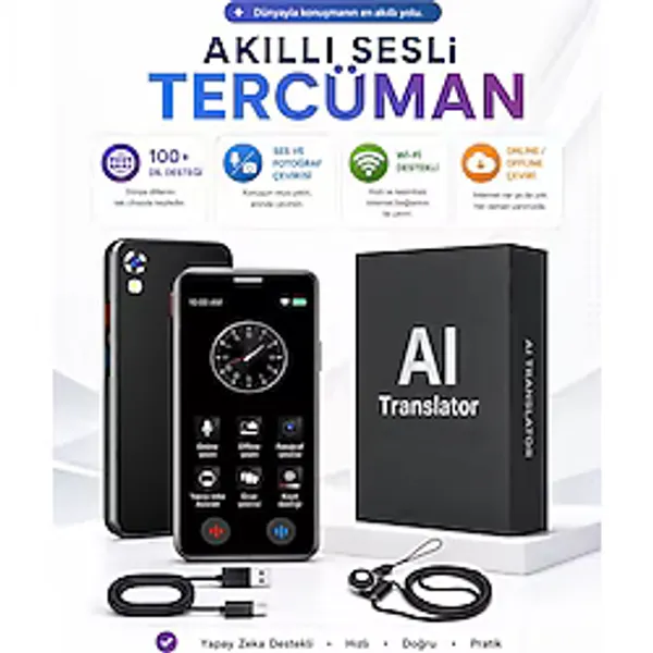 Akıllı Sesli Tercüman Translatör Yapay Destekli Wi-fi Destekli 100+dil Çeviri Fot-ses Çeviri Taşınabilir Translat Çevrim İçi Çemrim Dışı Kullanım Çiviri Cihazı 1pcs