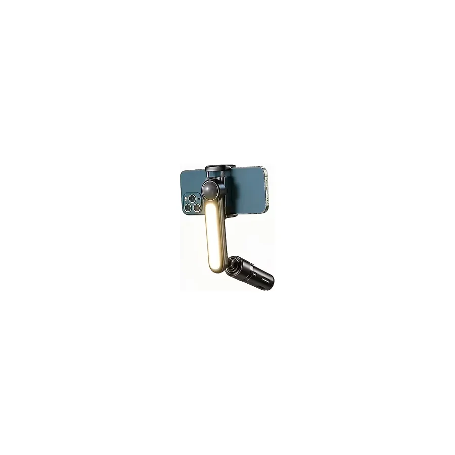 Akıllı Telefonlar İçin Gimbal Stabilizator Kendinden Işıklı 360 Derece Dönebilen Başlık L09