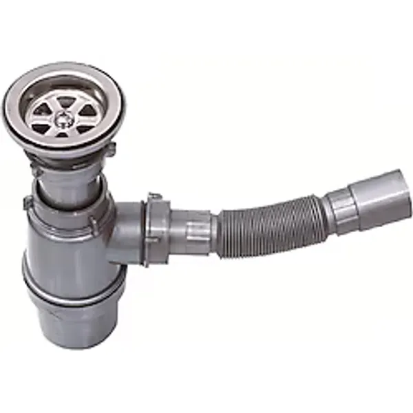Akkon Lüks Paslanmaz Evye Taslı Lavabo ve Sifon Gider Borusu 32 x 36 cm Su Geçirmez