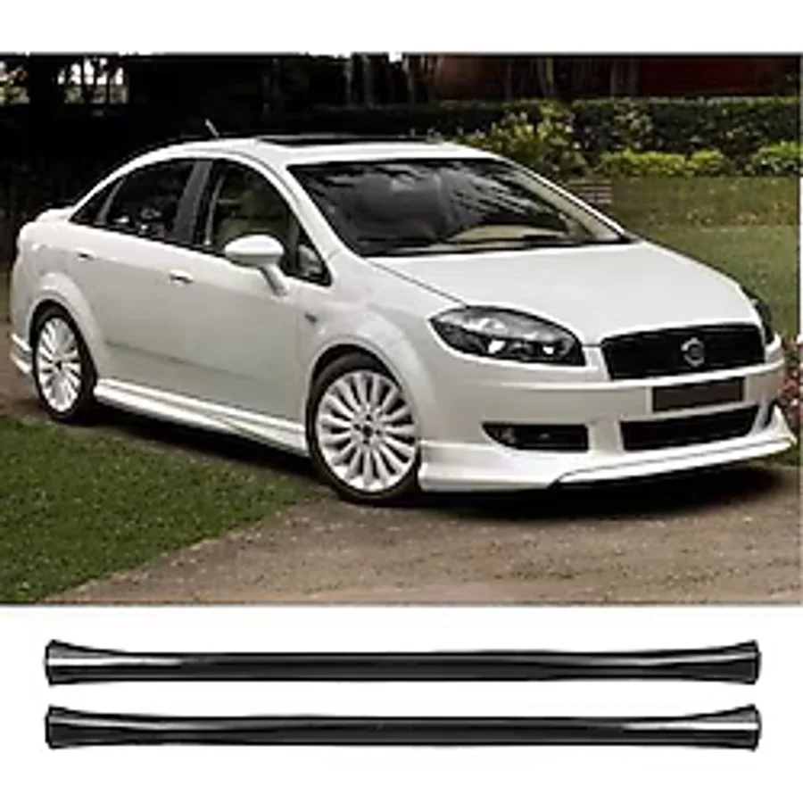 AkmTuning Fiat Linea Yan Marşpiyel Seti Plastik 2 Adet Mat Siyah 2009 2010 2011 2012 2013 2014 2015 2016