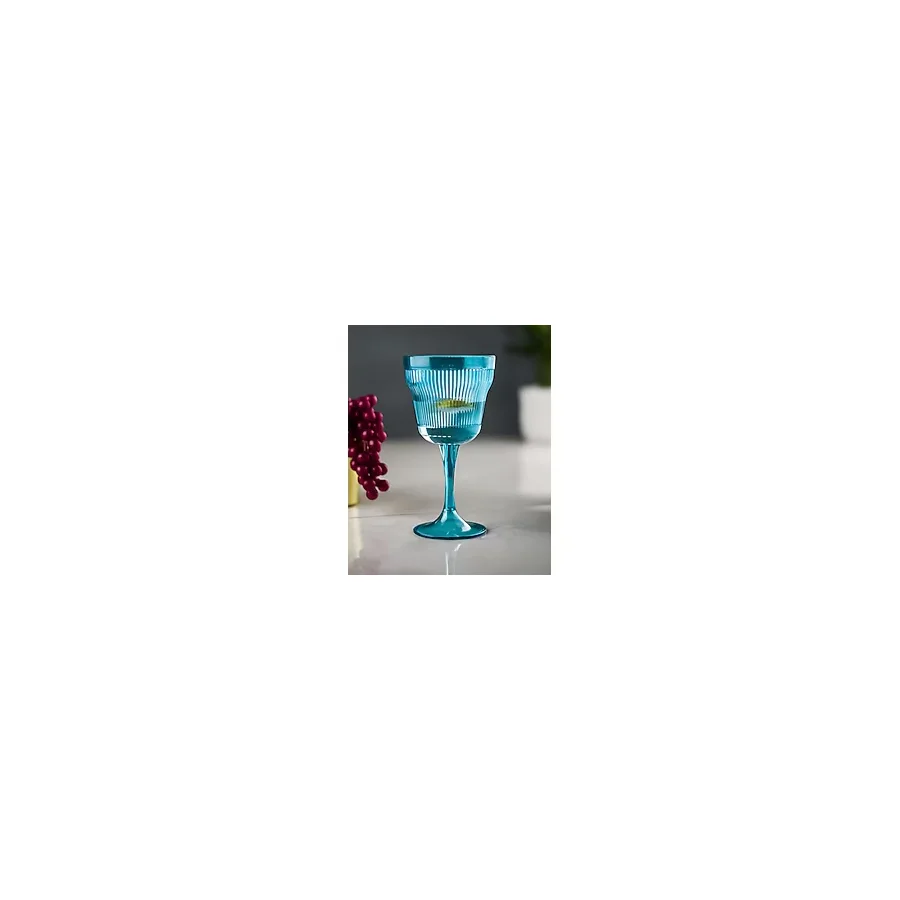 Akrilik Aquamarin Tekli Kadeh & Su Meşrubat Kahve Yanı Bardağı 300 ml ( Cam Değildir )