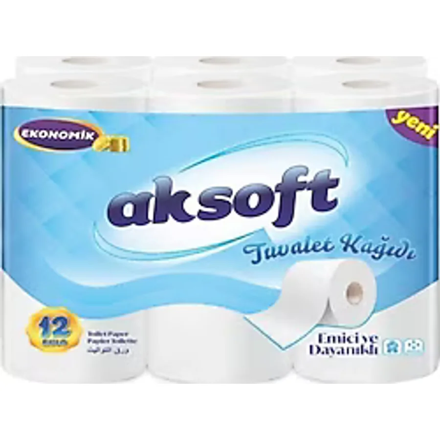 Aksoft 12'li Tuvalet Kağıdı