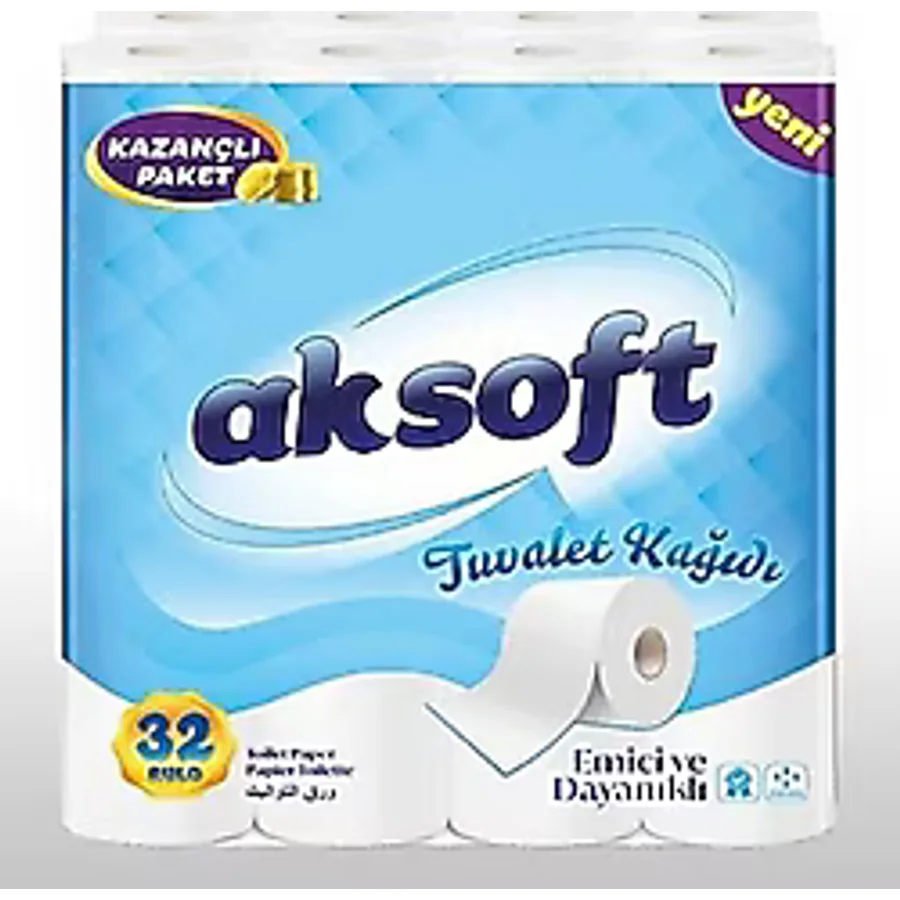 Aksoft 2 Katlı 32'li Tuvalet Kağıdı