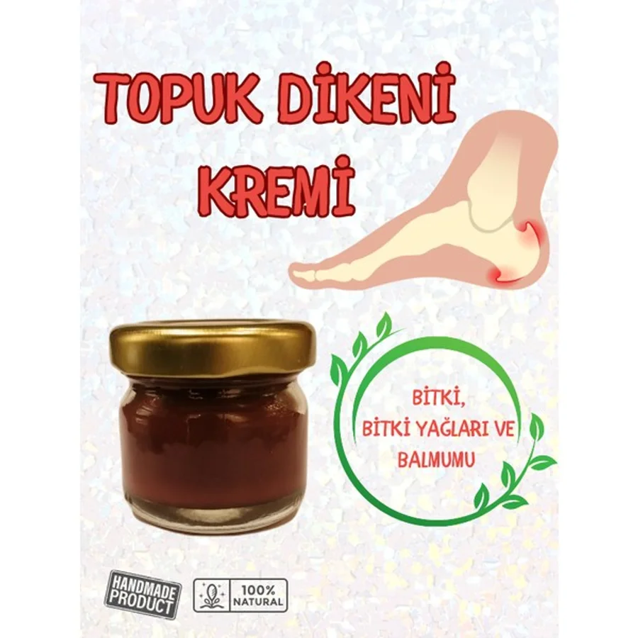 AKTARZANE Topuk Kremi Topuk Dikeni Kremi El Yapımı Özel Ayak Bakım ve Yara Bakım Kremi %100 Doğal Krem - Adet