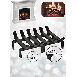 Aktepe Group Şömine Izgarası 6 Çubuklu 36 Cm X 32 Cm Ekstra Dar Gözlü Izgara