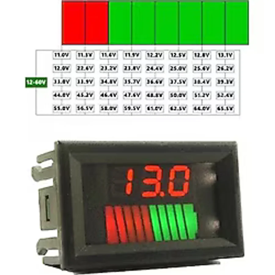 Akü Kapasite Göstergesi Voltmetreli