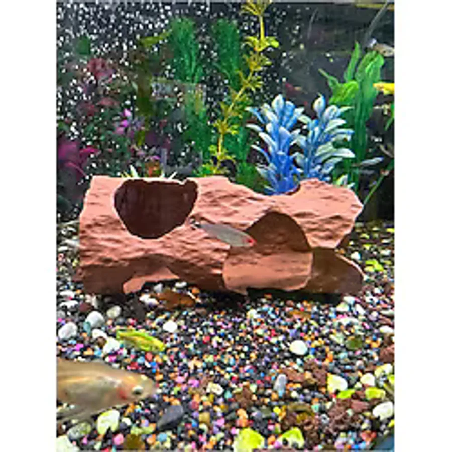 Akvaryum Dekor - Oyuk Kütük / Mağara Gövdesi - Suda Duran Model - 17x8 cm KTK-178-SDM, one size