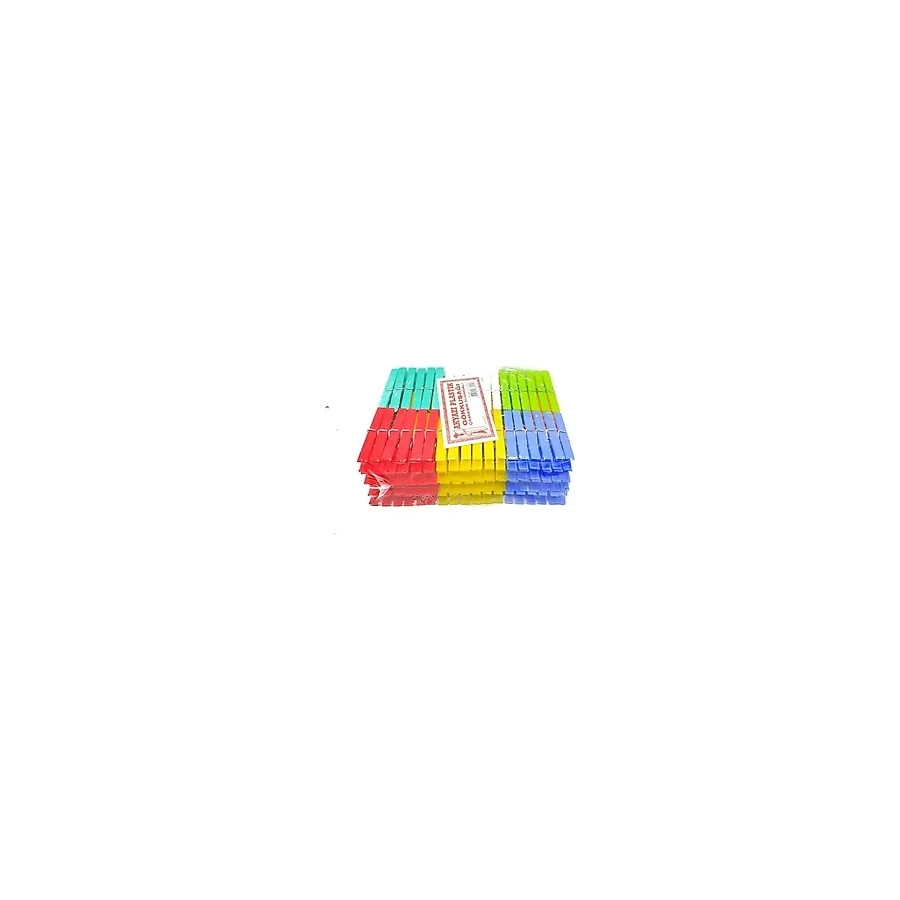 Akyazı Plastik Çamaşır Mandalı Rengarenk 144 Adet Kaliteli Plastik 1 cm x 7,5 cm Boyutlarında