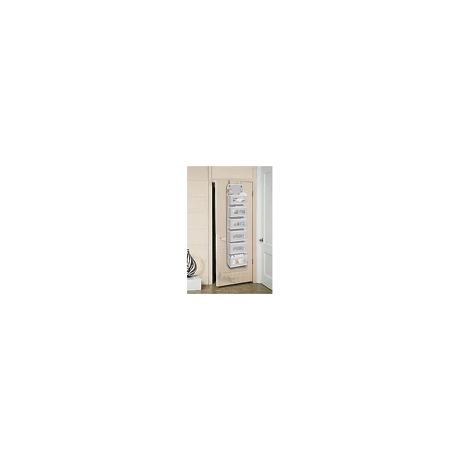 ALAS 6 Katlı Askılı Organizer Kapı Arkası Düzenleyici Raf - Gri - 62x120