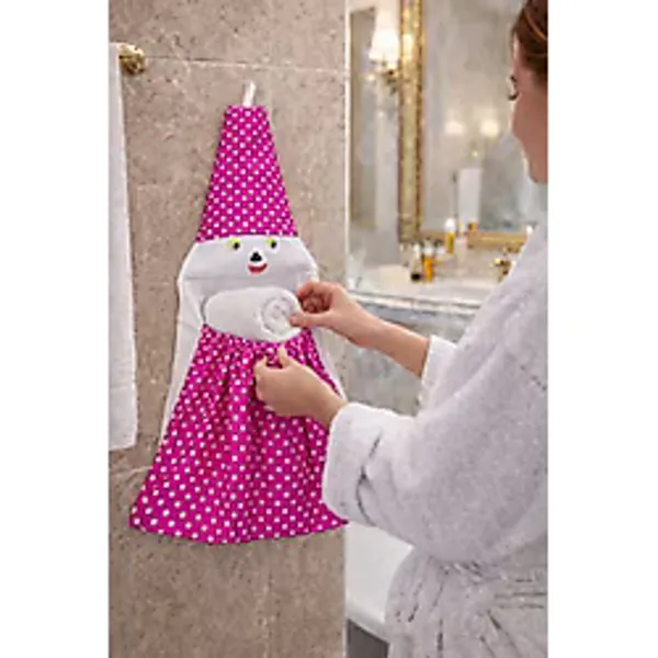 ALAS Banyo Düzenleyici Askılı Organizer Pembe Dekor Poşetlik