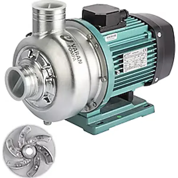 ALAVAN Varan Dwk 400t Açık Çarklı Paslanmaz Santrifüj Pompa 4 Hp / 3 Kw, Trifaze 380 V, 21 Mss (aisi 304) Antrasit