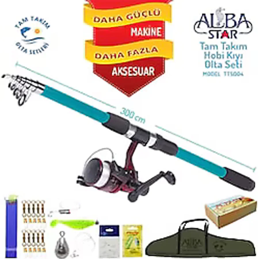 Alba Star TTS004 Tam Takım Hobi Kıyı Olta Seti