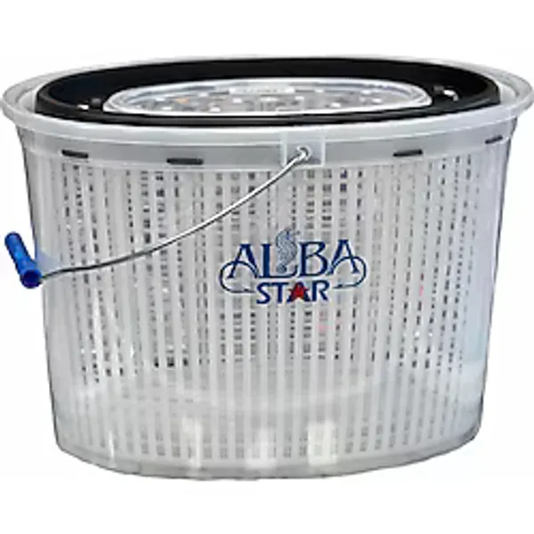 Albastar Oval Süzgeçli Balıkçı Kovası - 8 Lt - Şeffaf - Albastar