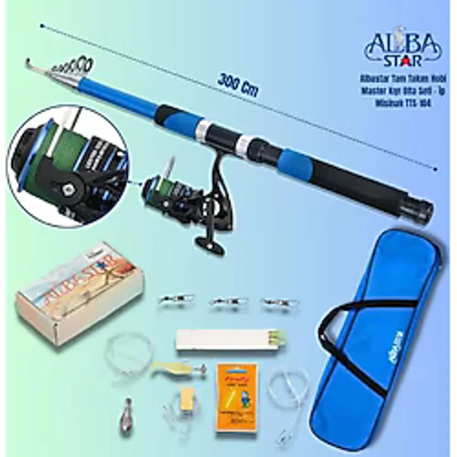 Albastar Tam Takım Hobi Master Kıyı Olta Seti - Ip Misinalı - 300 cm - TTS104 - 300CM