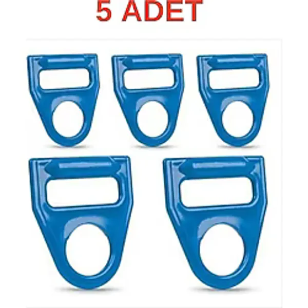 Albergio 5'li Damacana Taşıma Aparatı - Kırılmaz Sert Plastik Ergonomik Tutma Kancası (19 Lt Uyumlu) - Mavi