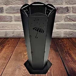 ALESS METAL TASARIM ŞEMSİYELİK SİYAH