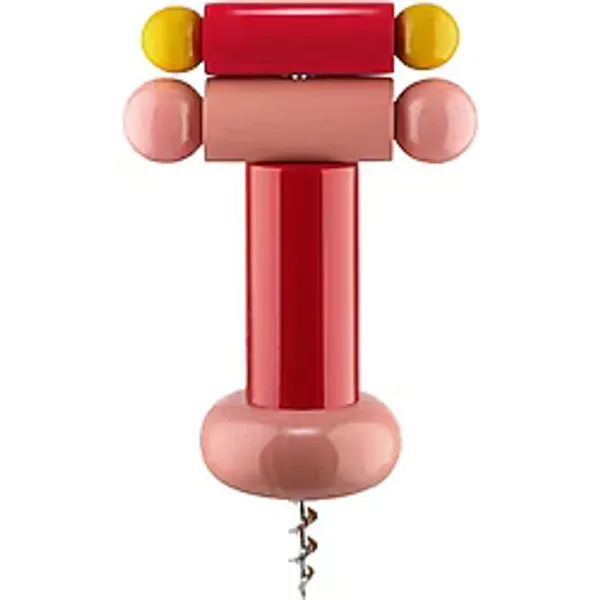 Alessi Ettore Sottsass Tirbüşon 18 cm x 6 cm Pembe