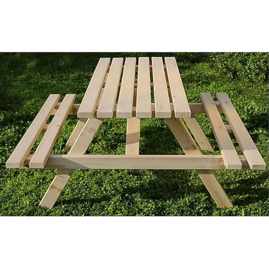Alfa Country Piknik Masası 4-6 Kişilik Doğal Ahşap
