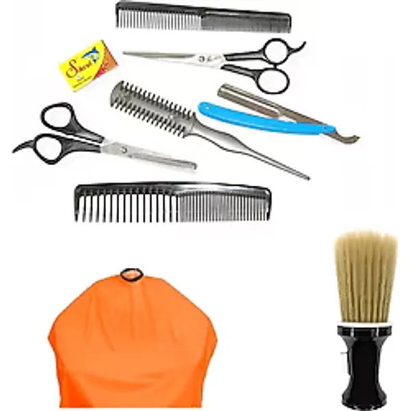 Alfa Set18 6Lı Berber Seti + Ense Fırçası + Penuar
