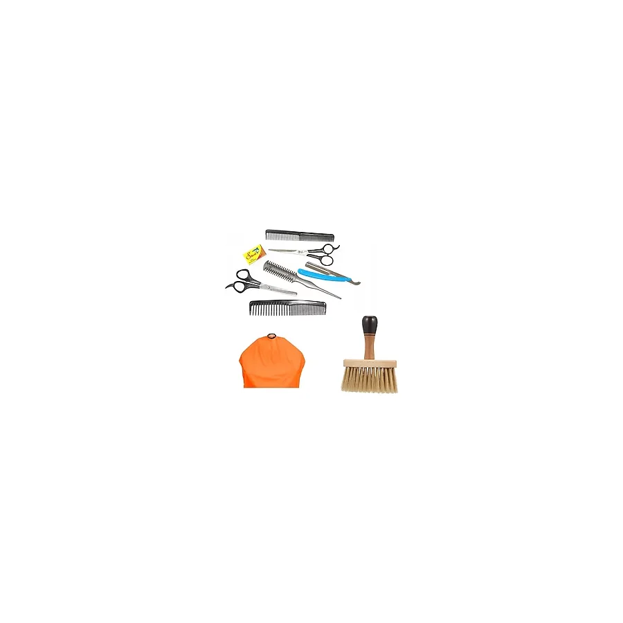 Alfa Set24 6Lı Berber Seti + Ense Fırçası + Penuar