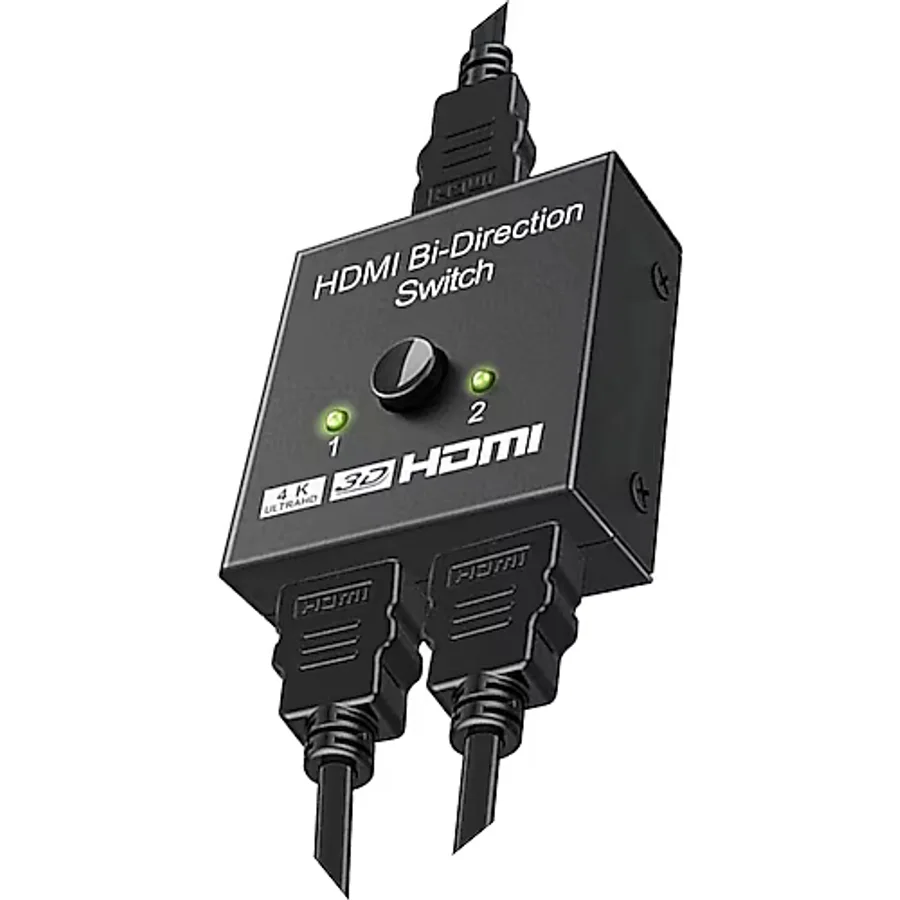 Alfais 4494 2 Port HDMI Çift Yönlü Switch ve Splitter