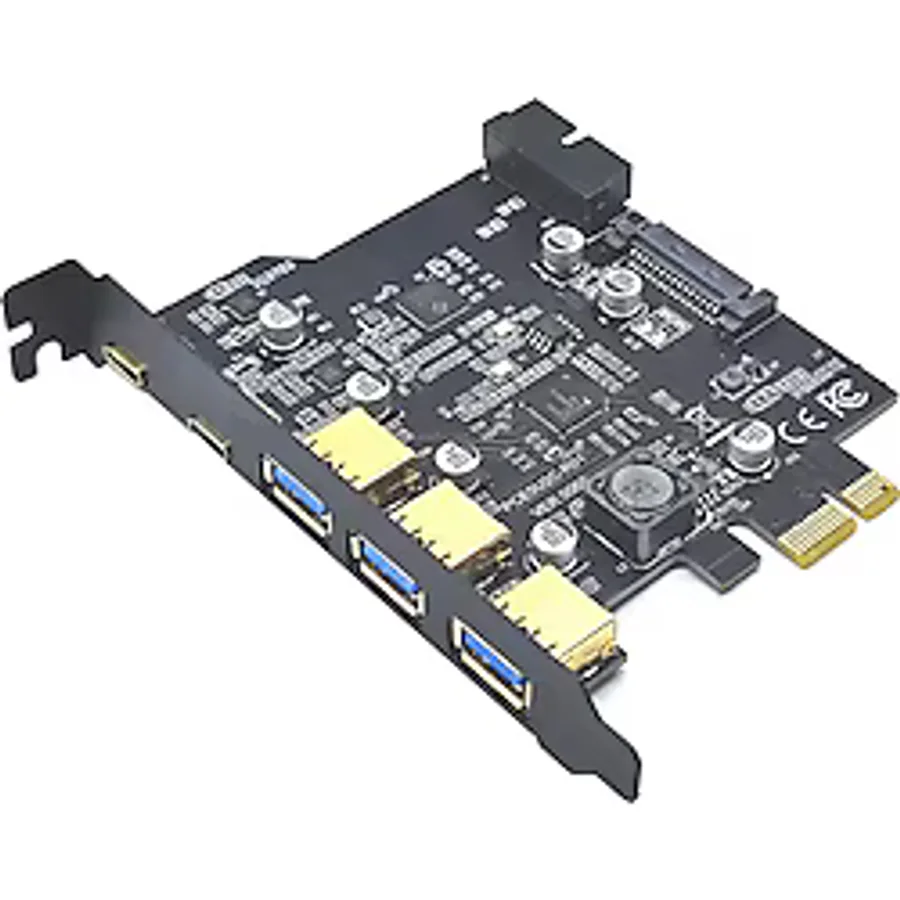 Alfais 4721 Pci-e Express Usb 3.0 Type C 3.2 Çoklayıcı Riser Kart