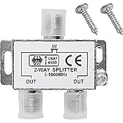 Alfais 4818 2 li Uydu Çanak Splitter Kablo TV Rg6 Anten Çoklayıcı Dağıtıcı