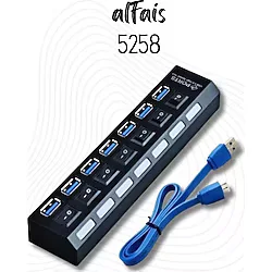 Alfais 5258 7 Port USB Çoğaltıcı