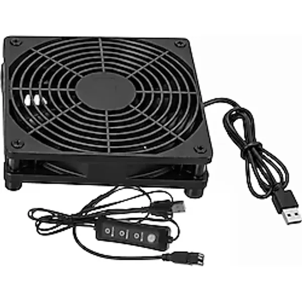 Alfais 6035 USB Soğutucu Fan Laptop Modem Konsol Altı Hız Ayarlı 120MM 5V 3 Kademe On Off Kontrol