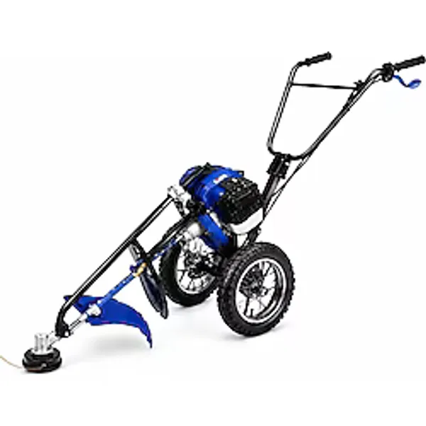 Algaride 52Cc Tekerlekli Benzinli Tırpan Çim Biçme Ve Ot Temizleme Makinesi Büyük Taşıma Tekerlekli