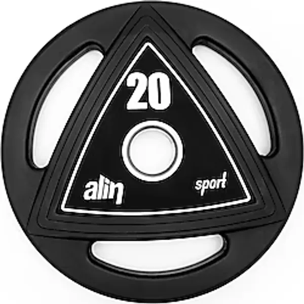 Alin Sport 10 Kg Profesyonel Kauçuk Kaplı Olimpik Plaka / Ağırlık Plakası Flanş