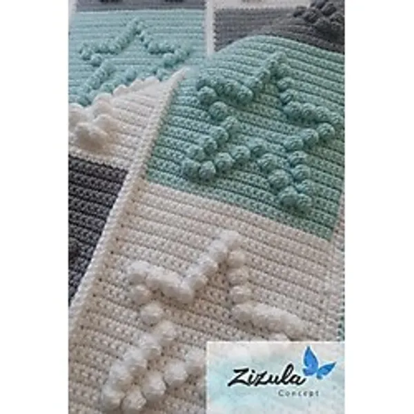 Alize Baby Best Yıldız Model Bebek Battaniyesi - 90 x 90 cm - Yeşil