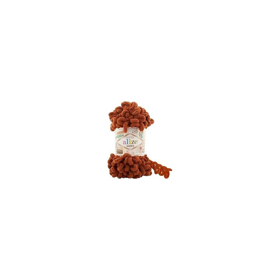 Alize Puffy El Örgü Ipi 597 Tarçın 5'li Paket