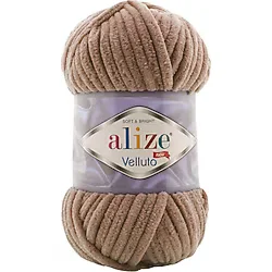 Alize Velluto Kadife El Örgü Ipi Renk Kodu:329-tütün